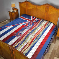Hawaiian Sea Animals Quilt with Lei and Flag Style LT03 - Polynesian Pride