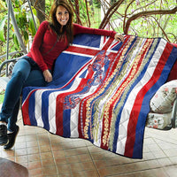 Hawaiian Sea Animals Quilt with Lei and Flag Style LT03 - Polynesian Pride