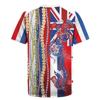 Hawaiian Sea Animals Rugby Jersey with Lei and Flag Style LT03 - Polynesian Pride