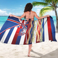 Hawaiian Sea Animals Sarong with Lei and Flag Style LT03 - Polynesian Pride