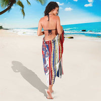 Hawaiian Sea Animals Sarong with Lei and Flag Style LT03 - Polynesian Pride