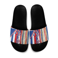 Hawaiian Sea Animals Slide Sandals with Lei and Flag Style LT03 Multicolor - Polynesian Pride