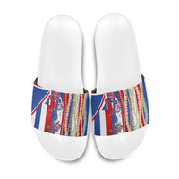 Hawaiian Sea Animals Slide Sandals with Lei and Flag Style LT03 Multicolor - Polynesian Pride