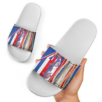 Hawaiian Sea Animals Slide Sandals with Lei and Flag Style LT03 - Polynesian Pride