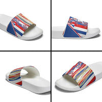 Hawaiian Sea Animals Slide Sandals with Lei and Flag Style LT03 - Polynesian Pride