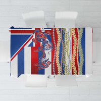 Hawaiian Sea Animals Tablecloth with Lei and Flag Style LT03 Multicolor - Polynesian Pride