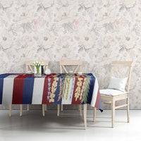 Hawaiian Sea Animals Tablecloth with Lei and Flag Style LT03 - Polynesian Pride