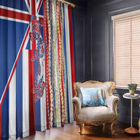 Hawaiian Sea Animals Window Curtain with Lei and Flag Style LT03 - Polynesian Pride
