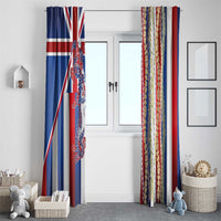 Hawaiian Sea Animals Window Curtain with Lei and Flag Style LT03 - Polynesian Pride