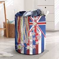 Hawaiian Polynesian Tribal Turtles Laundry Basket with Lei and Flag Style LT03 Multicolor - Polynesian Pride