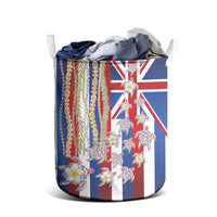 Hawaiian Polynesian Tribal Turtles Laundry Basket with Lei and Flag Style LT03 - Polynesian Pride
