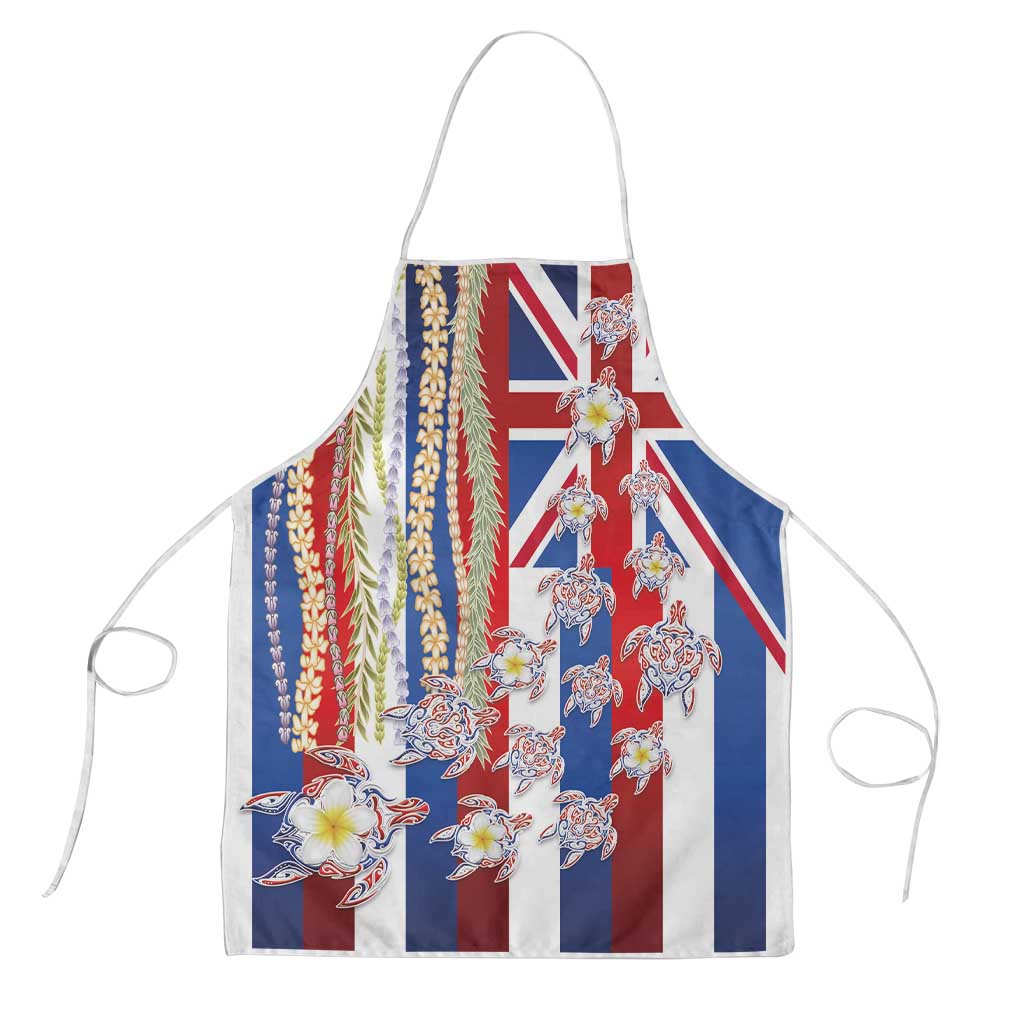 Hawaiian Polynesian Tribal Turtles Apron with Lei and Flag Style LT03 Multicolor - Polynesian Pride