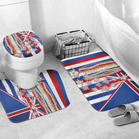 Hawaiian Polynesian Tribal Turtles Bathroom Set with Lei and Flag Style LT03 Mat Set Only (3 pcs) One Size Multicolor - Polynesian Pride