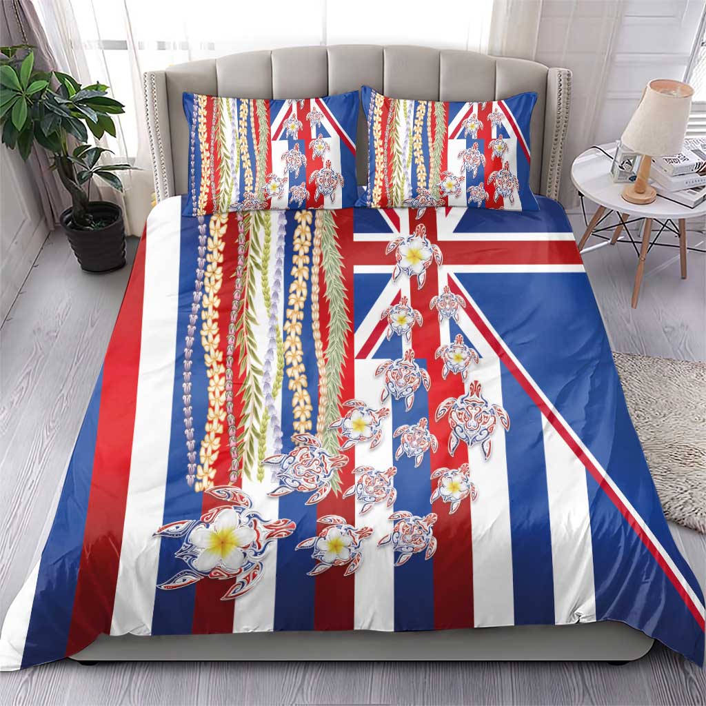 Hawaiian Polynesian Tribal Turtles Bedding Set with Lei and Flag Style LT03 - Polynesian Pride