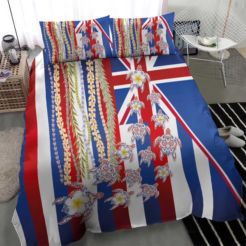 Hawaiian Polynesian Tribal Turtles Bedding Set with Lei and Flag Style LT03 - Polynesian Pride