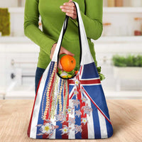 Hawaiian Polynesian Tribal Turtles Grocery Bag with Lei and Flag Style LT03 - Polynesian Pride