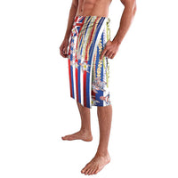 Hawaiian Polynesian Tribal Turtles Lavalava with Lei and Flag Style LT03 - Polynesian Pride