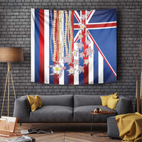 Hawaiian Polynesian Tribal Turtles Tapestry with Lei and Flag Style LT03 Multicolor - Polynesian Pride
