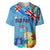 Fiji Day Baseball Jersey Tagimoucia Flower and Melanesia Pattern