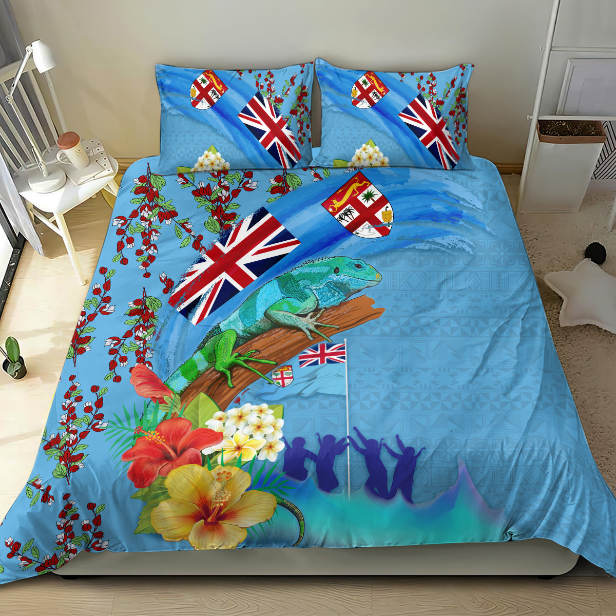 Fiji Day Bedding Set Tagimoucia Flower and Melanesia Pattern LT03 - Polynesian Pride