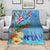 Fiji Day Blanket Tagimoucia Flower and Melanesia Pattern