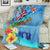 Fiji Day Blanket Tagimoucia Flower and Melanesia Pattern