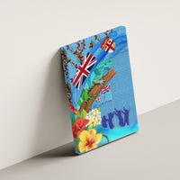 Fiji Day Canvas Wall Art Tagimoucia Flower and Melanesia Pattern LT03 - Polynesian Pride