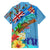 Fiji Day Family Matching Off The Shoulder Long Sleeve Dress and Hawaiian Shirt Tagimoucia Flower and Melanesia Pattern