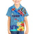 Fiji Day Family Matching Off The Shoulder Long Sleeve Dress and Hawaiian Shirt Tagimoucia Flower and Melanesia Pattern