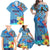 Fiji Day Family Matching Off Shoulder Maxi Dress and Hawaiian Shirt Tagimoucia Flower and Melanesia Pattern