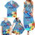 Fiji Day Family Matching Summer Maxi Dress and Hawaiian Shirt Tagimoucia Flower and Melanesia Pattern