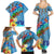 Fiji Day Family Matching Summer Maxi Dress and Hawaiian Shirt Tagimoucia Flower and Melanesia Pattern