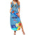 Fiji Day Family Matching Summer Maxi Dress and Hawaiian Shirt Tagimoucia Flower and Melanesia Pattern