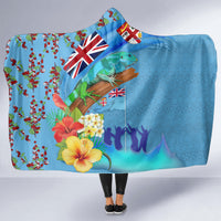 Fiji Day Hooded Blanket Tagimoucia Flower and Melanesia Pattern LT03 - Polynesian Pride