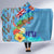 Fiji Day Hooded Blanket Tagimoucia Flower and Melanesia Pattern