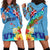 Fiji Day Hoodie Dress Tagimoucia Flower and Melanesia Pattern