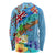 Fiji Day Long Sleeve Shirt Tagimoucia Flower and Melanesia Pattern