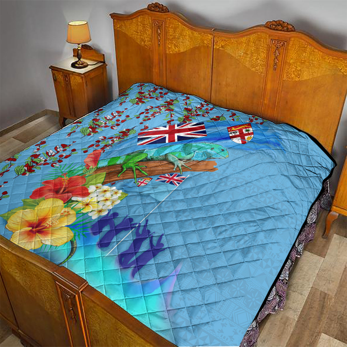 Fiji Day Quilt Tagimoucia Flower and Melanesia Pattern LT03 - Polynesian Pride