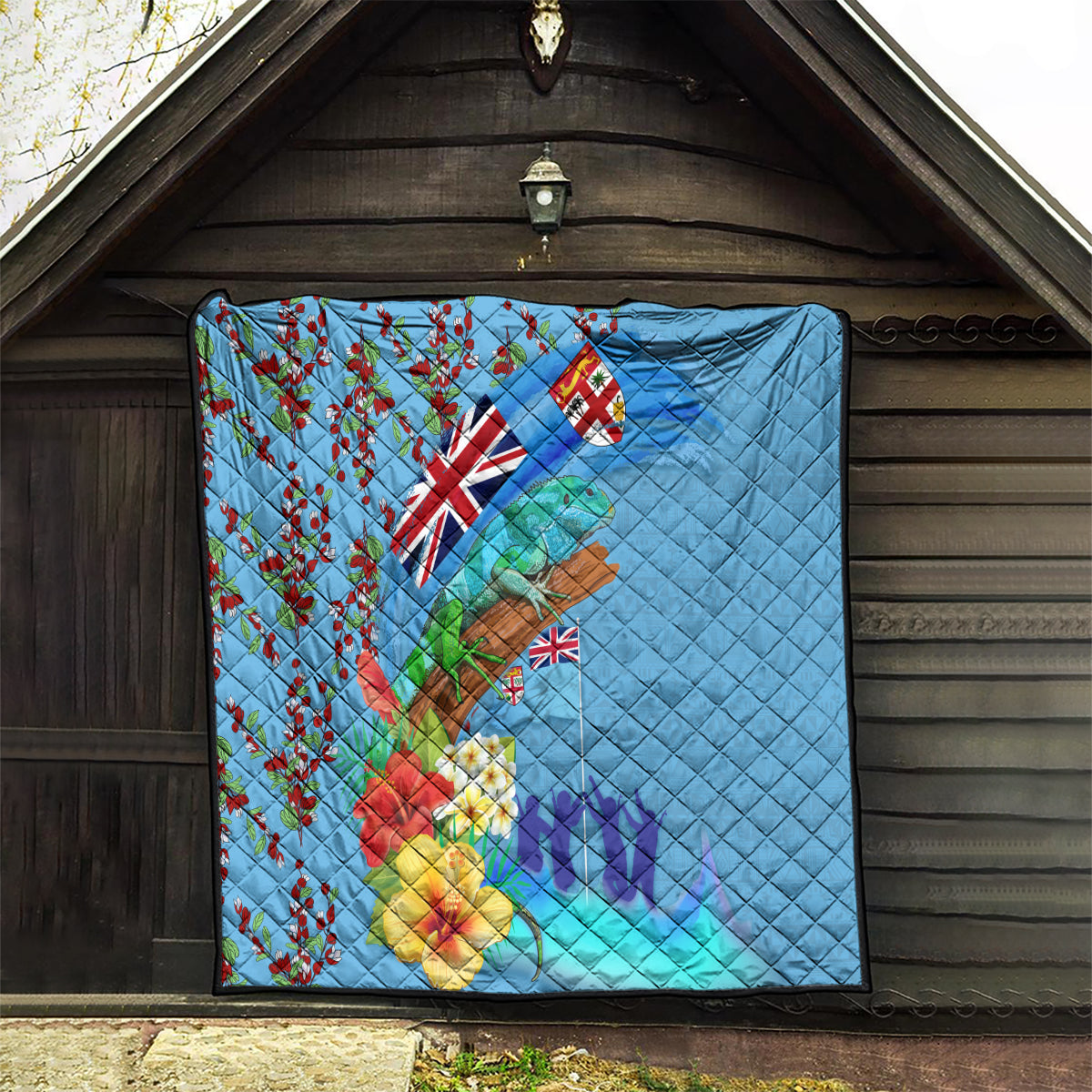 Fiji Day Quilt Tagimoucia Flower and Melanesia Pattern LT03 - Polynesian Pride