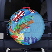 Fiji Day Spare Tire Cover Tagimoucia Flower and Melanesia Pattern LT03 - Polynesian Pride