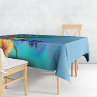 Fiji Day Tablecloth Tagimoucia Flower and Melanesia Pattern LT03 - Polynesian Pride