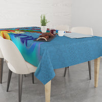 Fiji Day Tablecloth Tagimoucia Flower and Melanesia Pattern LT03 - Polynesian Pride