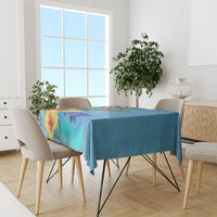 Fiji Day Tablecloth Tagimoucia Flower and Melanesia Pattern LT03 - Polynesian Pride