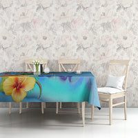 Fiji Day Tablecloth Tagimoucia Flower and Melanesia Pattern LT03 - Polynesian Pride