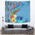 Fiji Day Tapestry Tagimoucia Flower and Melanesia Pattern