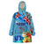 Fiji Day Wearable Blanket Hoodie Tagimoucia Flower and Melanesia Pattern