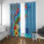 Fiji Day Window Curtain Tagimoucia Flower and Melanesia Pattern