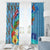 Fiji Day Window Curtain Tagimoucia Flower and Melanesia Pattern