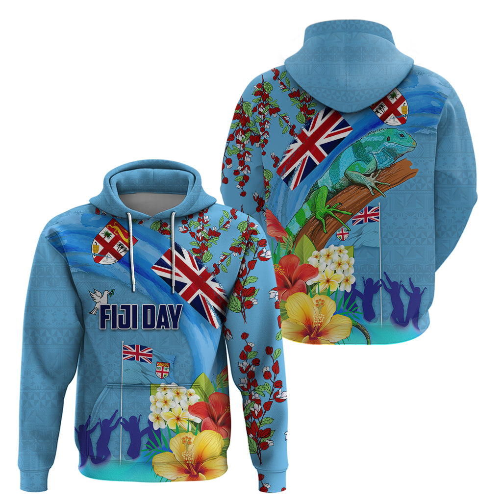 Fiji Day Zip Hoodie Tagimoucia Flower and Melanesia Pattern LT03 - Polynesian Pride