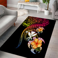 Polynesia Hawaii Turtle Day Area Rug Hibiscus and Kanaka Maoli LT03 - Polynesian Pride